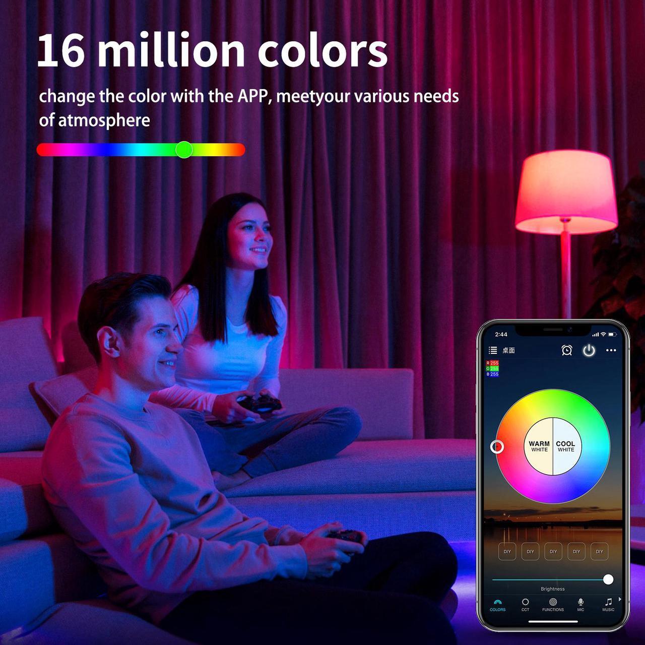 Alt view image 2 of 7 - Alexa Smart Light Bulbs,TROPROs LED RGBCW Color Changing,85W Equivalent E26 9W WiFi Led Bulb , Work with Google Home Amazon Echo, 2.4Ghz WiFi Only, No Hub Required 4 Pack