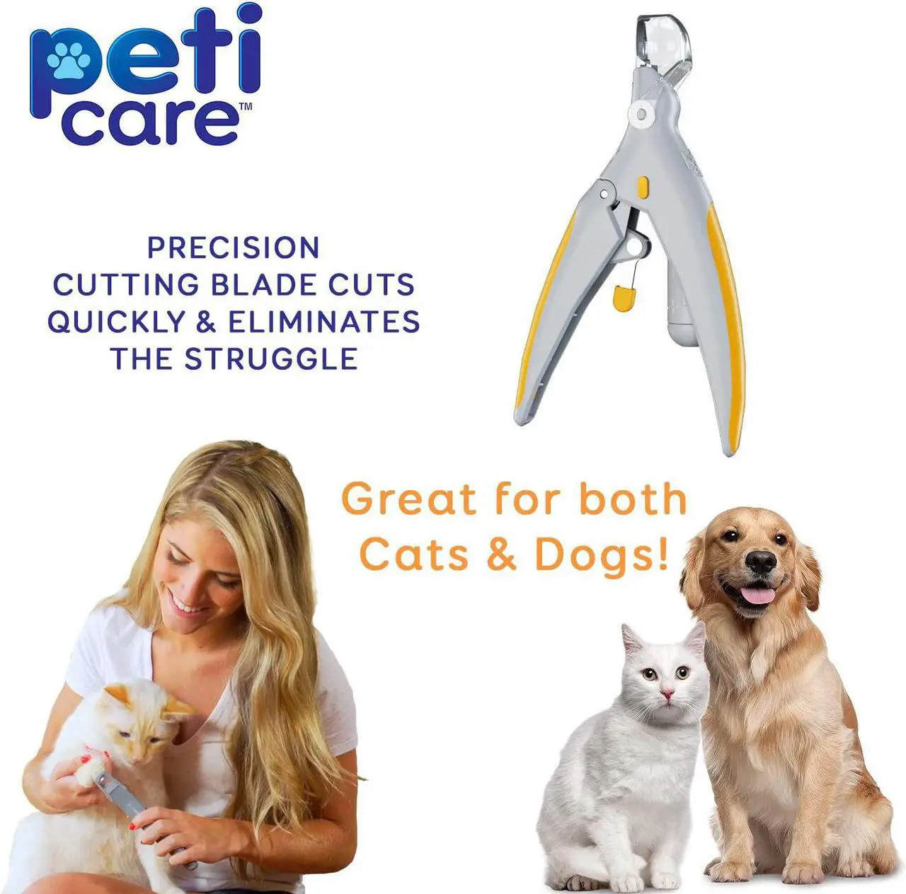 Alt view image 5 of 6 - LED Light Pet Nail Clipper- Great for Trimming Cats & Dogs Nails & Claws, 5X Magnification That Doubles as a Nail Trapper, Quick-Clip, Steal Blades with REPLACMENT BLADES