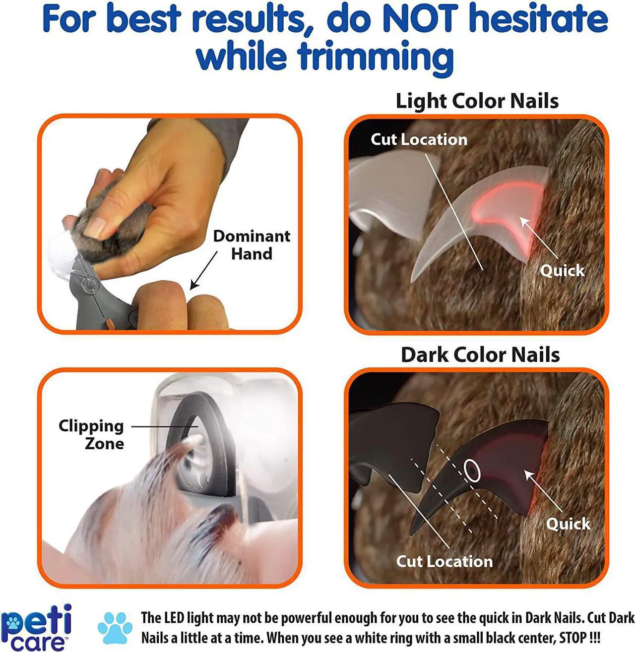Alt view image 4 of 6 - LED Light Pet Nail Clipper- Great for Trimming Cats & Dogs Nails & Claws, 5X Magnification That Doubles as a Nail Trapper, Quick-Clip, Steal Blades with REPLACMENT BLADES