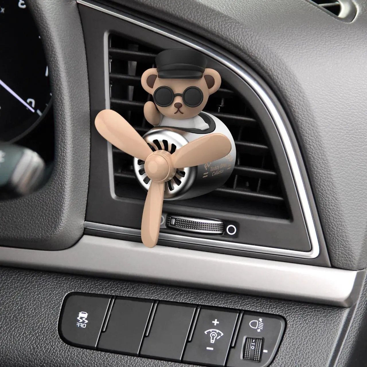 Alt view image 7 of 7 - Air Freshener Perfume Little Bear Pilot Automobile Interior Perfume Clip Car Diffuser Solid Aromatherapy Vent Freshener Car Interior Accessories Fragrance Ornament