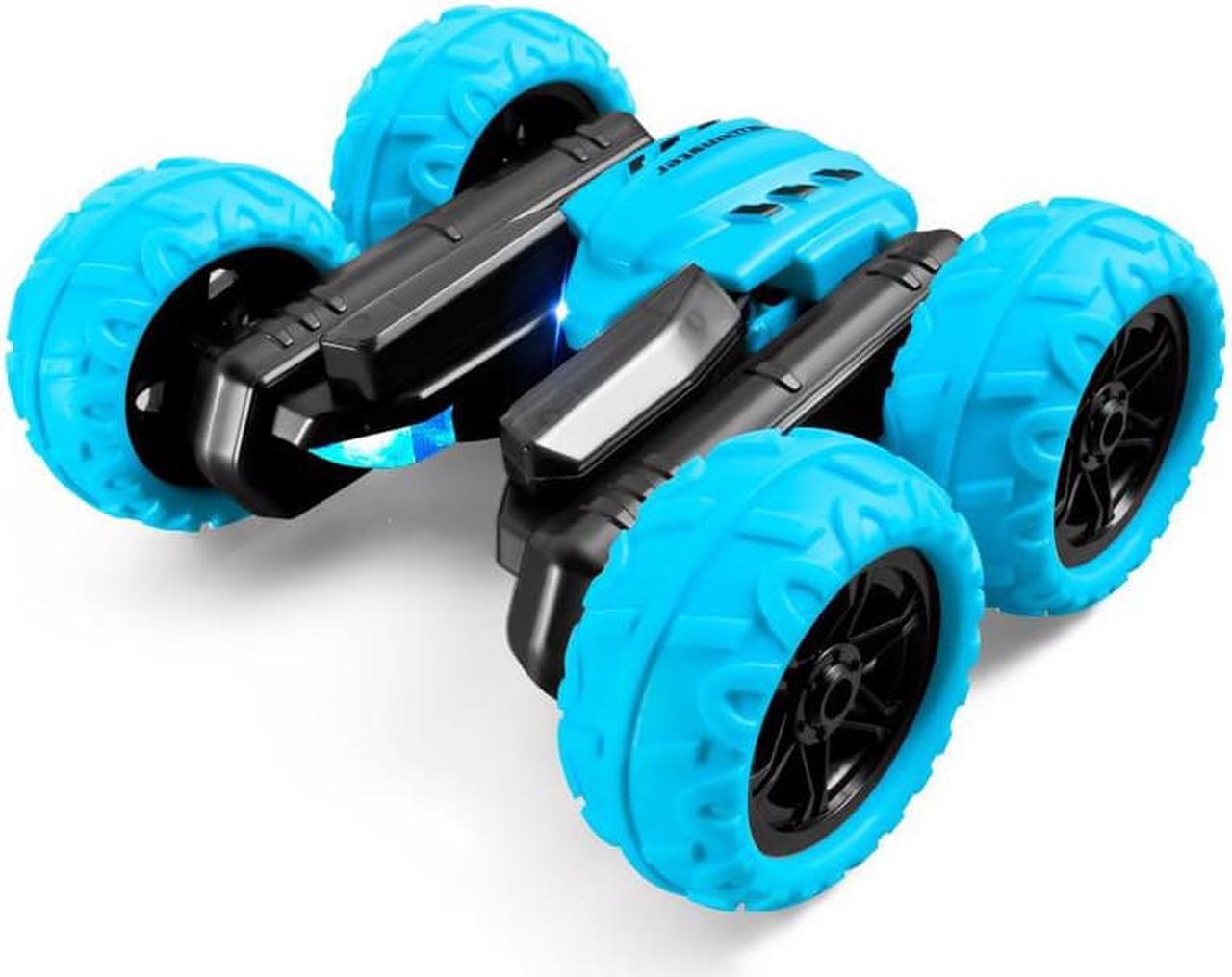 Hot Wheels Twist Shifter RC, Remote-Control Vehicle with Music and Lights, Performs Stunts, Working Headlights, Rechargeable Remote, Toy for Kids 5 Years Old & Older Blue