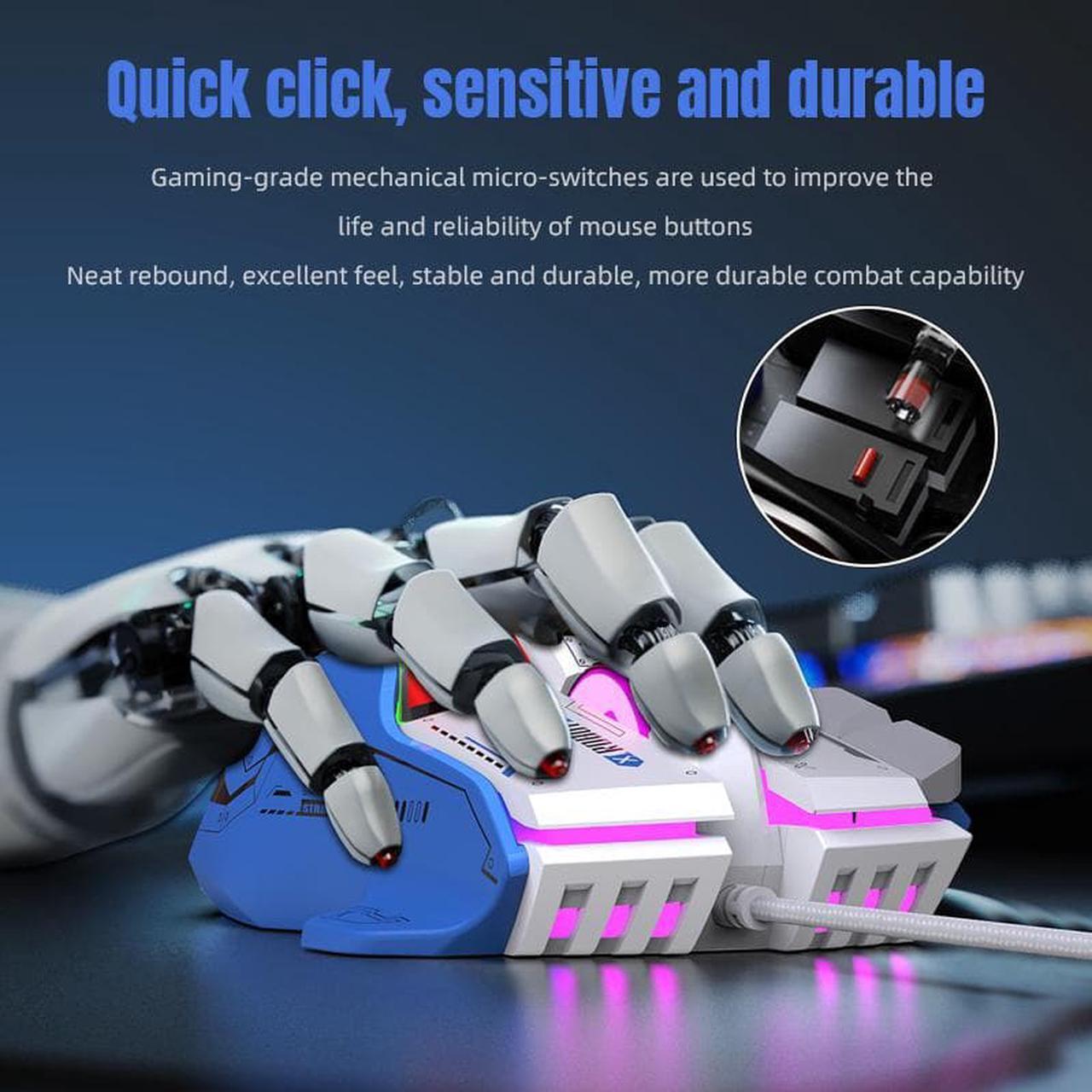 Alt view image 4 of 6 - RGB Gaming Mouse Backlit Wired Ergonomic 10 Button Programmable Mouse ,UP to 12800 DPI, RGB,10 Programmable Buttons