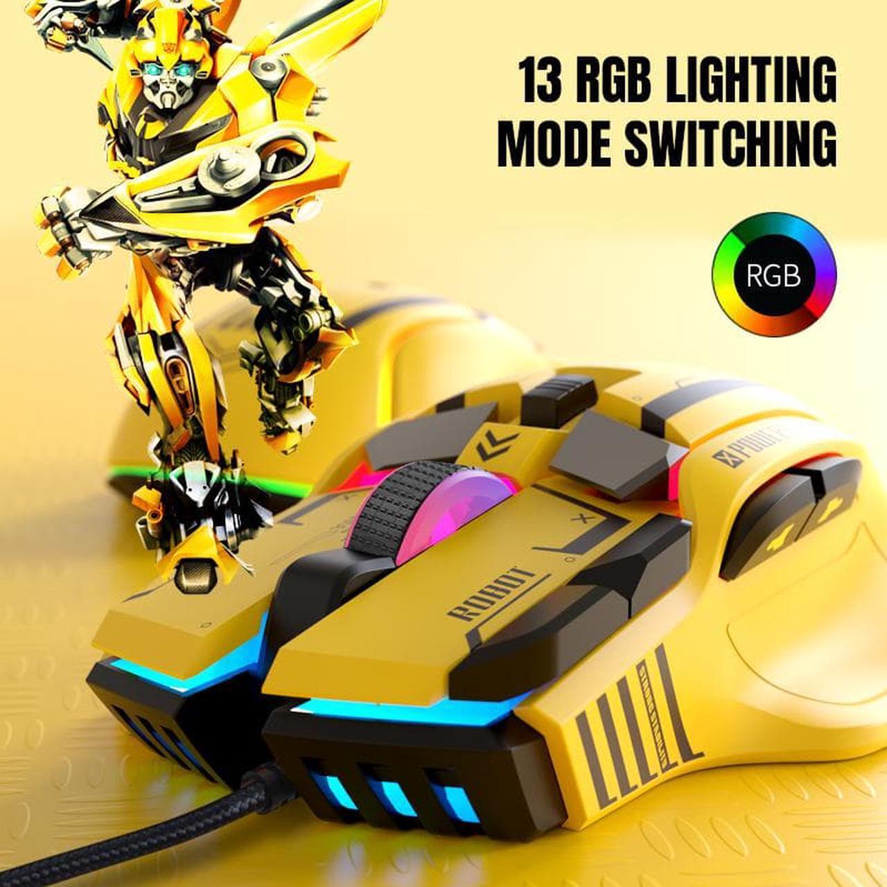 Alt view image 6 of 6 - RGB Gaming Mouse Backlit Wired Ergonomic 10 Button Programmable Mouse ,UP to 12800 DPI, RGB,10 Programmable Buttons
