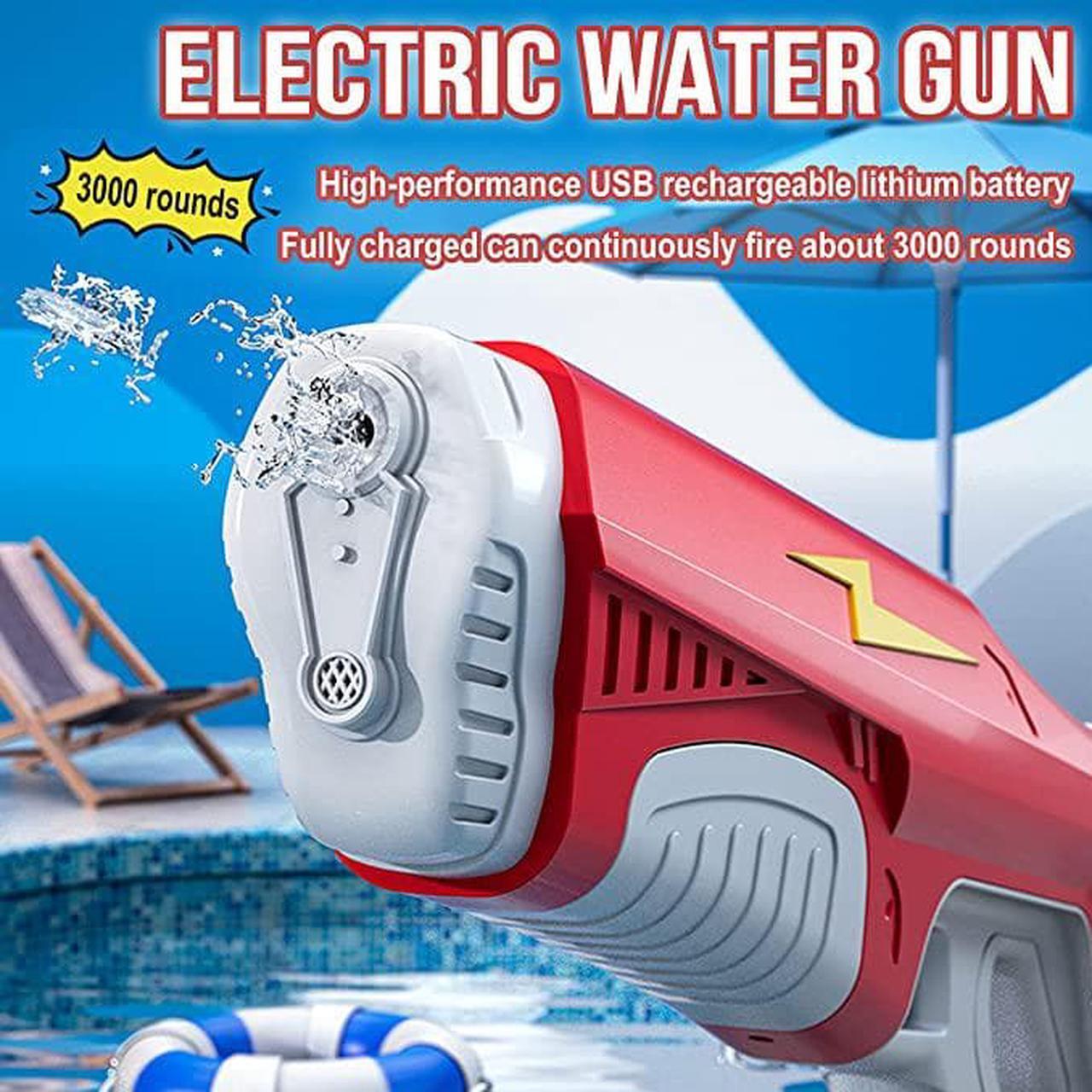 Alt view image 2 of 7 - Electric Water Gun, 500CC High Capacity High Pressure Squirt Guns for Adults and Kid, Automatic Induction Water Absorption, Range up to 32 FT, Summer Toys for Pool Party Beach Outdoor Activities