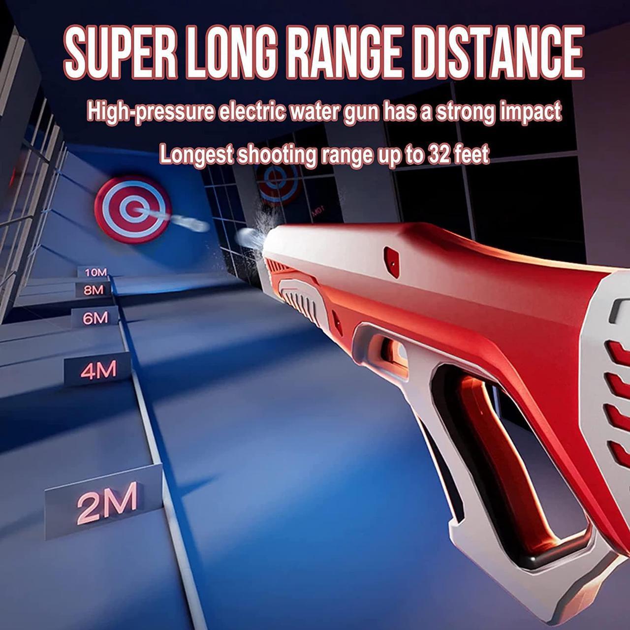 Alt view image 3 of 7 - Electric Water Gun, 500CC High Capacity High Pressure Squirt Guns for Adults and Kid, Automatic Induction Water Absorption, Range up to 32 FT, Summer Toys for Pool Party Beach Outdoor Activities