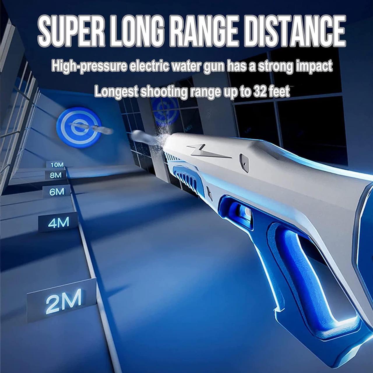 Alt view image 4 of 7 - Electric Water Gun, 500CC High Capacity High Pressure Squirt Guns for Adults and Kid, Automatic Induction Water Absorption, Range up to 32 FT, Summer Toys for Pool Party Beach Outdoor Activities