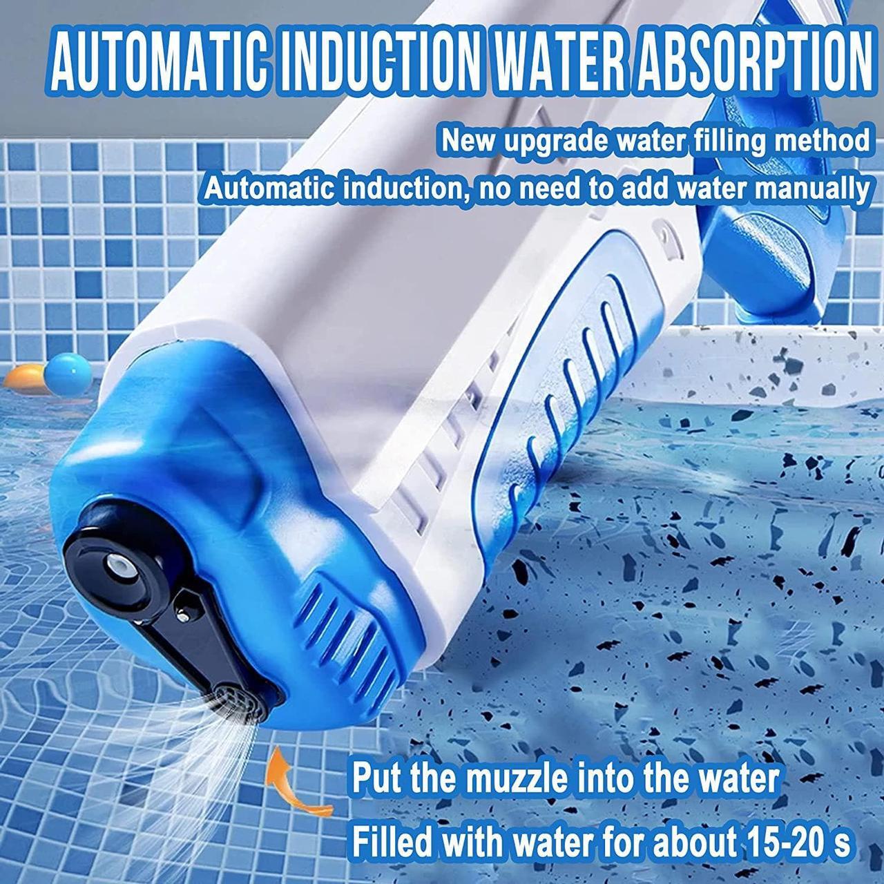 Alt view image 5 of 7 - Electric Water Gun, 500CC High Capacity High Pressure Squirt Guns for Adults and Kid, Automatic Induction Water Absorption, Range up to 32 FT, Summer Toys for Pool Party Beach Outdoor Activities