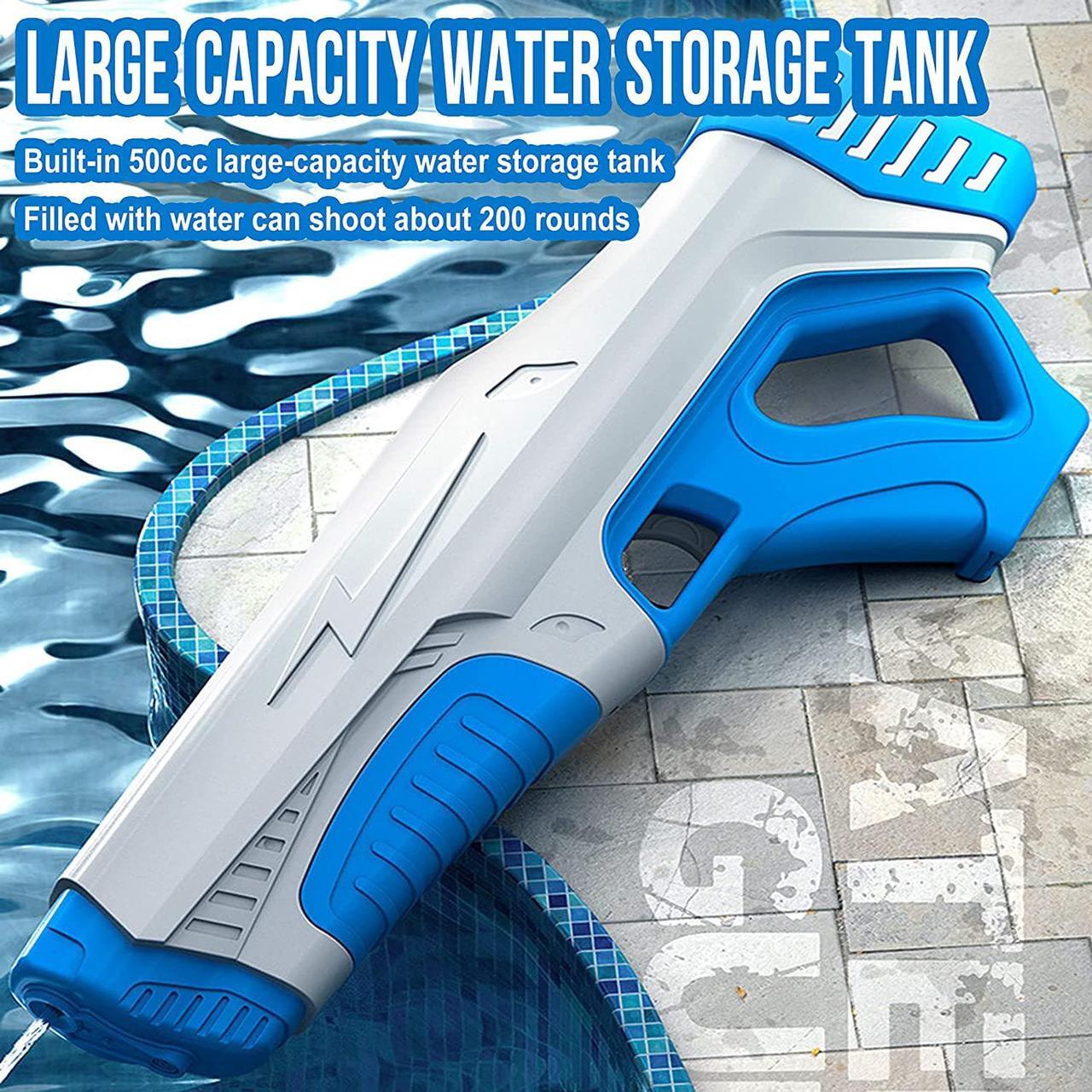 Alt view image 6 of 7 - Electric Water Gun, 500CC High Capacity High Pressure Squirt Guns for Adults and Kid, Automatic Induction Water Absorption, Range up to 32 FT, Summer Toys for Pool Party Beach Outdoor Activities