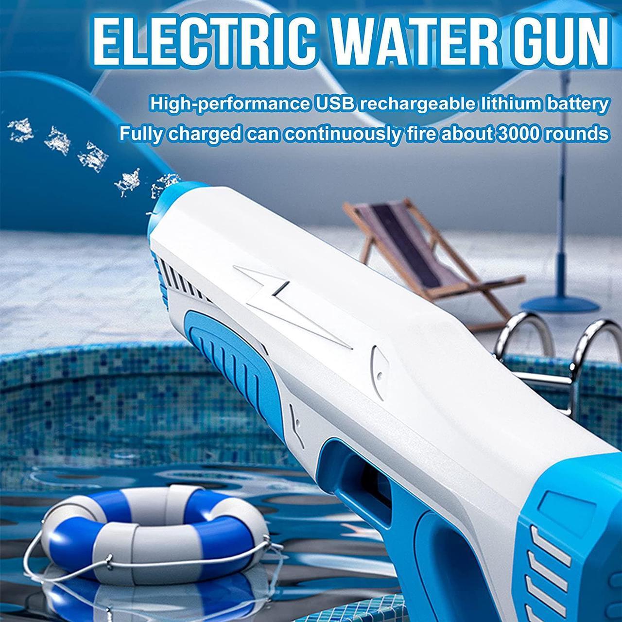 Alt view image 3 of 7 - Electric Water Gun, 500CC High Capacity High Pressure Squirt Guns for Adults and Kid, Automatic Induction Water Absorption, Range up to 32 FT, Summer Toys for Pool Party Beach Outdoor Activities
