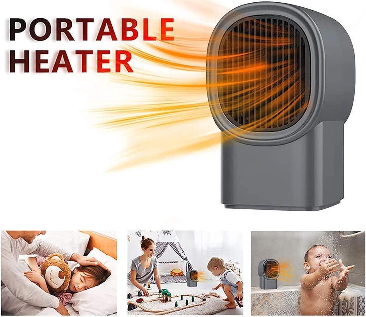 Mini Heater, Heaters for Home Low Energy, Fast Heating Ceramic Electric Heater, 500W Space Winter Small Heaters for Indoor, Office, Garage, Desktop