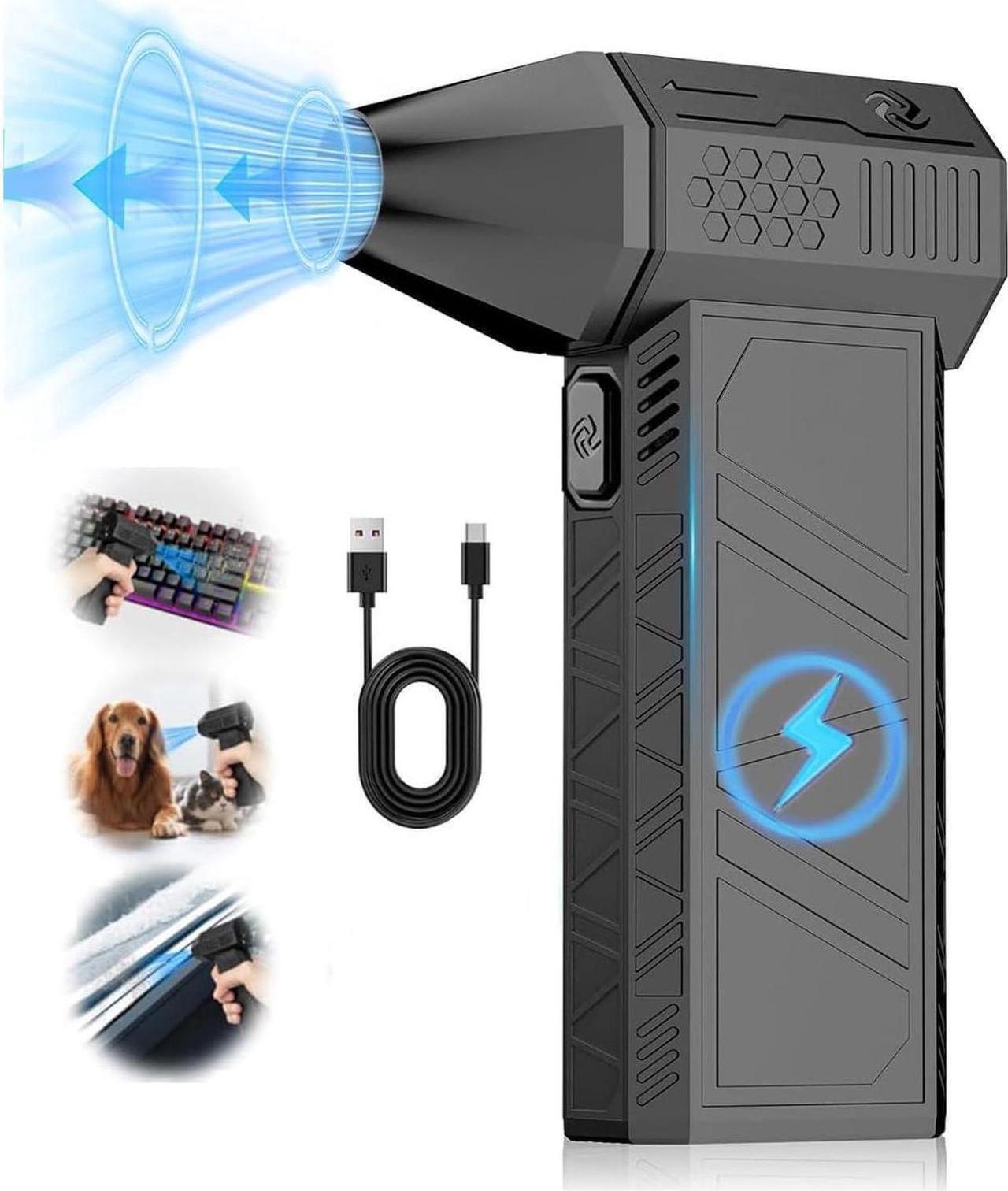 Main image of Electric Air Duster, Compressed Air Cleaner for PC. 130000RPM Air Blower, 3-Speed Cordless Rechargeable Air Blaster Jet Fan for Laptop, Keyboard, Cars, Replaces Compressed Air Can