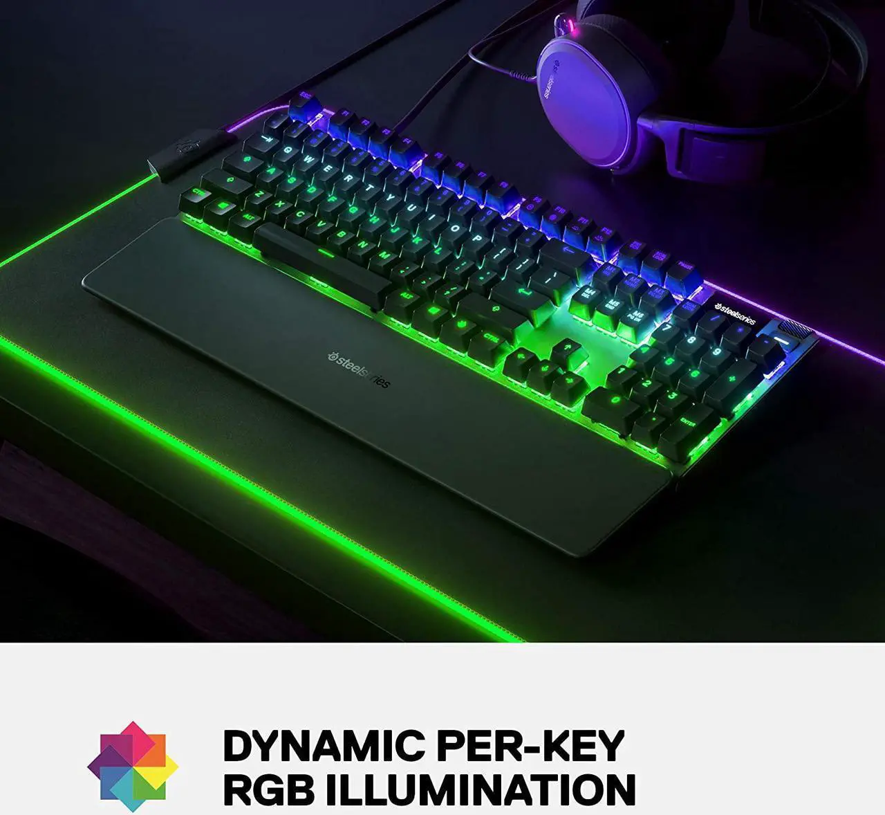 Alt view image 7 of 20 - SteelSeries 64636 Apex 7 TKL RGB Mechanical Gaming Keyboard (Red Switch)