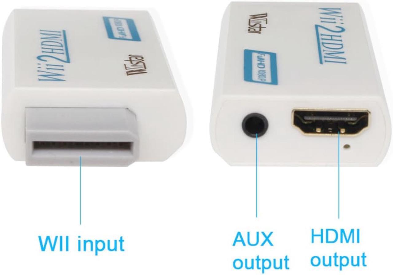 Alt view image 3 of 6 - Wii to HDMI Adapter Converter with 3.5mm jack Audio Support Full HD 720P 1080P for Adapter for HDTV PC Monitor Display
