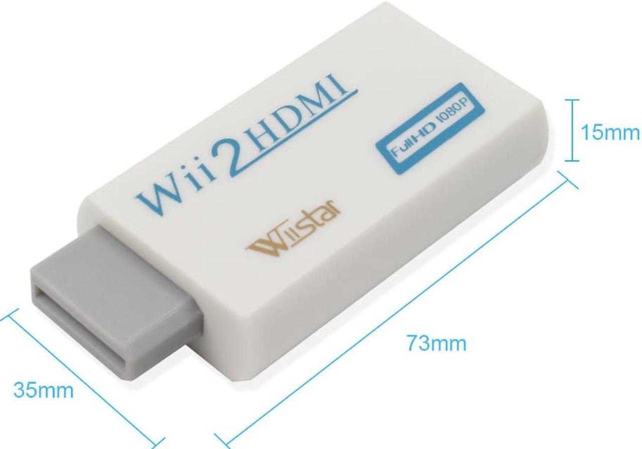 Alt view image 6 of 6 - Wii to HDMI Adapter Converter with 3.5mm jack Audio Support Full HD 720P 1080P for Adapter for HDTV PC Monitor Display