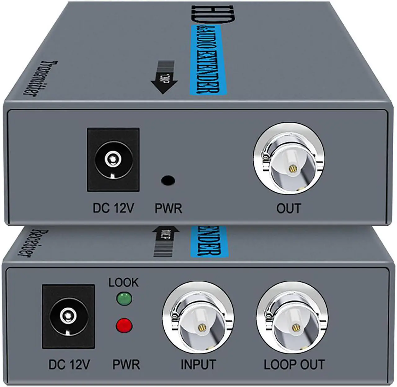Alt view image 5 of 7 - HDMI Extender Over a Coaxial Cable (RG6/RG7/RG11) 1080P60HZ Compliant with HDMI1.4 Support 48 KHz PCM Digital audio with HDMI Loop out and Coaxial Loop out,up to 1640ft(500M)