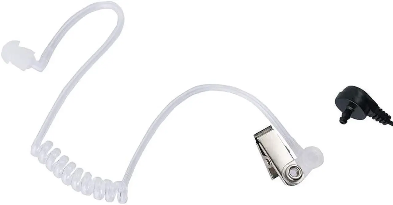 Alt view image 2 of 7 - Single Wire Covert Acoustic Tube Earpiece Headset Micphone Mic PTT with One Pair Medium Earmolds for Multi-PIN Motorola 2 Way Radio Walkies Talke HT1250,HT750,HT1550,MTX850,MTX950