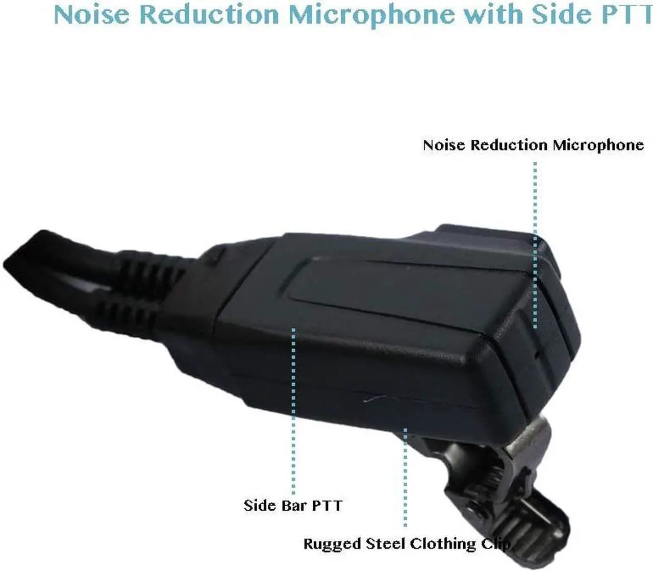 Alt view image 5 of 7 - Single Wire Covert Acoustic Tube Earpiece Headset Micphone Mic PTT with One Pair Medium Earmolds for Multi-PIN Motorola 2 Way Radio Walkies Talke HT1250,HT750,HT1550,MTX850,MTX950