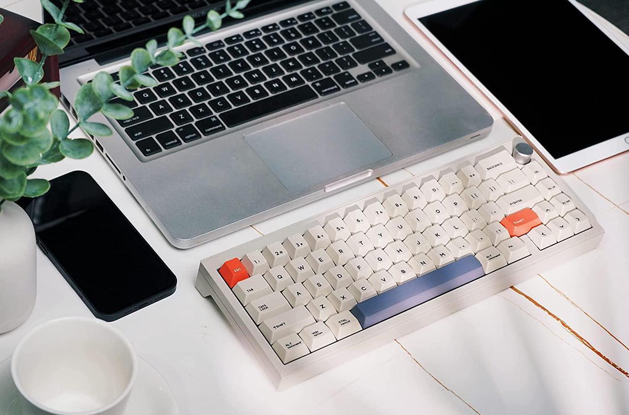 Alt view image 7 of 7 - EPOMAKER CIDOO V65 V2 Wireless/Wired Mechanical Keyboard, 65% Hot Swappable Gasket Mount Gaming Keyboard, with VIA Programmable Software, Aluminum CNC Casing, Poron Foam, Knob for Linux/Win/Mac