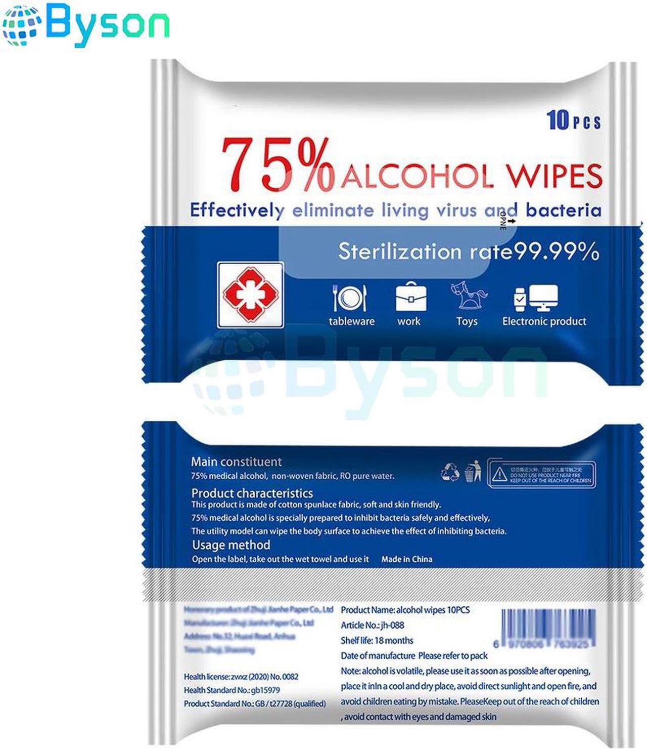 Alt view image 6 of 7 - Alcohol Disinfection Cleaning Wipes - 100 pcs 75% Alcohol Disposable Wipes Adult Wipes, Hand Wipes, Skin Toys Wipes,Cotton Pieces Cleaning Wipes for Adults Daily (10 Pack)