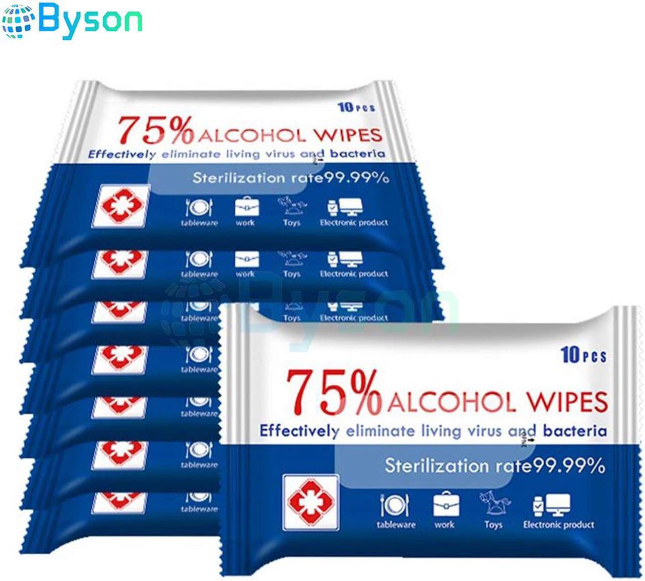 Alt view image 7 of 7 - Alcohol Disinfection Cleaning Wipes - 100 pcs 75% Alcohol Disposable Wipes Adult Wipes, Hand Wipes, Skin Toys Wipes,Cotton Pieces Cleaning Wipes for Adults Daily (10 Pack)