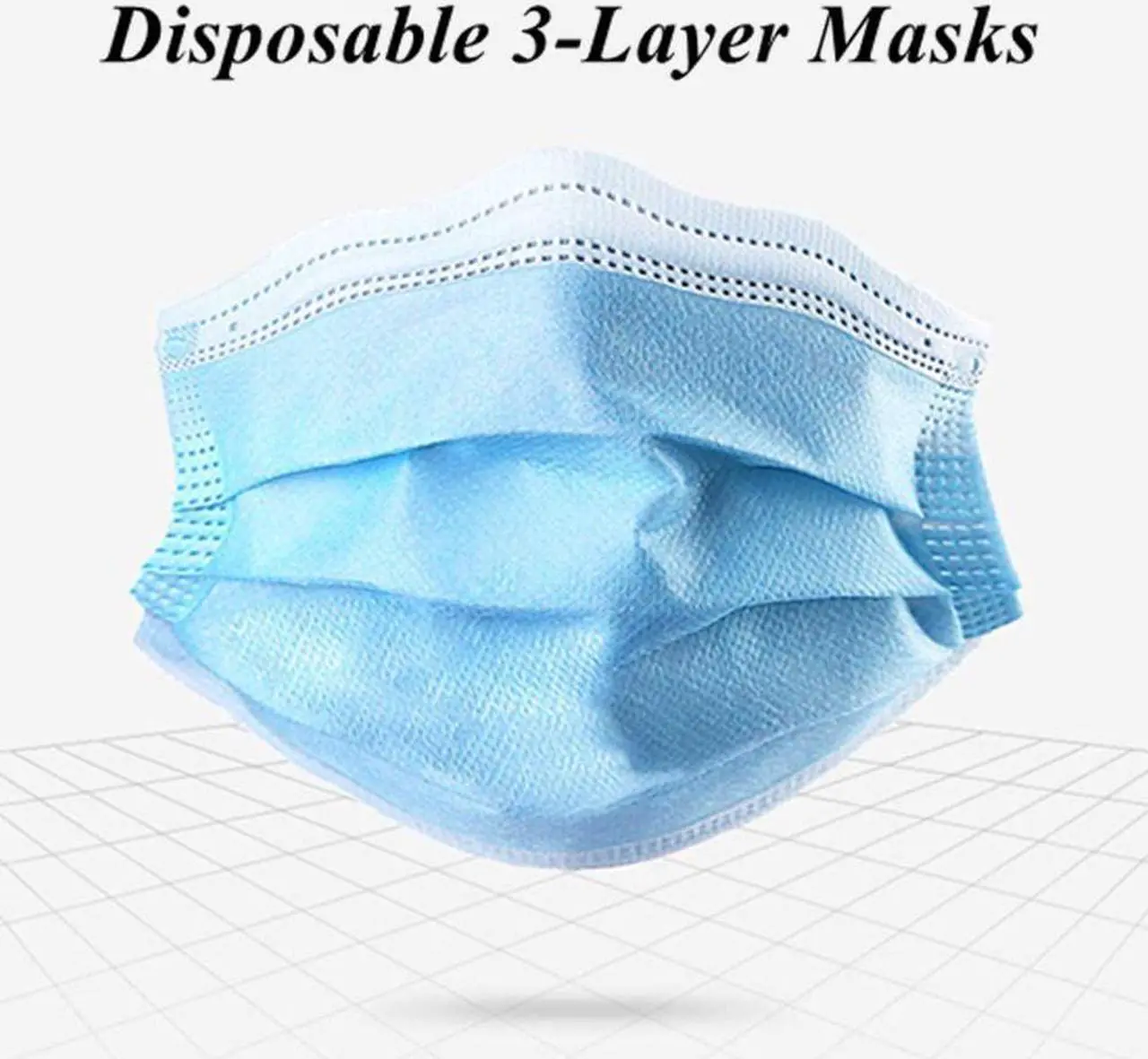 Alt view image 4 of 7 - 50pcs/pack Disposable Face Mask Anti-Dust Proof Respirator 3-ply Face Mask Cover Non-woven Antiviral Mouth Mask