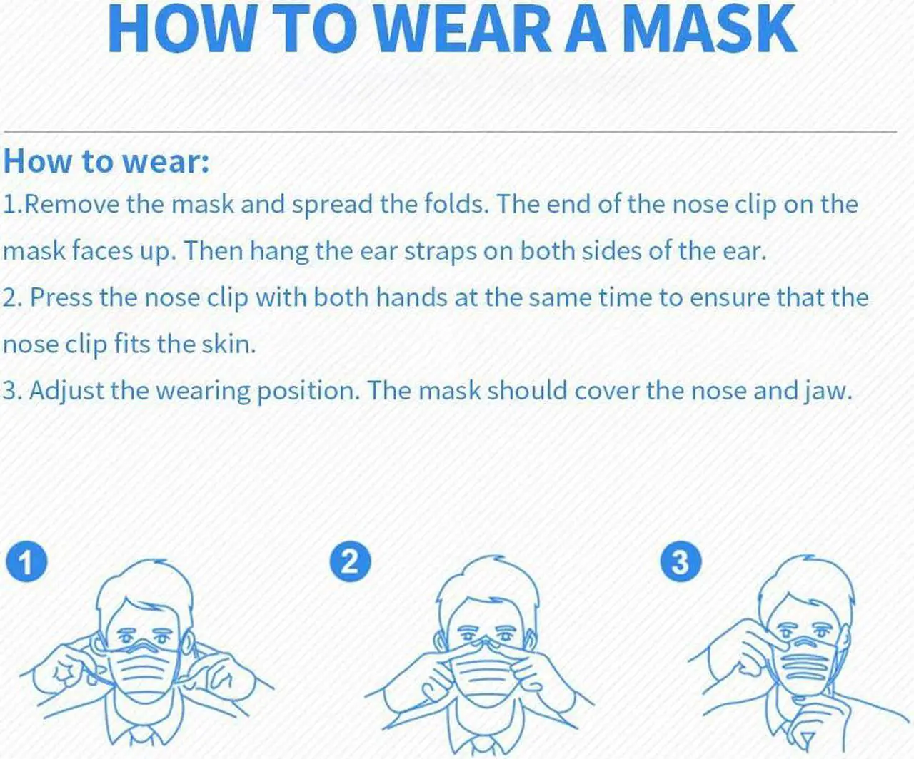 Alt view image 7 of 7 - 50pcs/pack Disposable Face Mask Anti-Dust Proof Respirator 3-ply Face Mask Cover Non-woven Antiviral Mouth Mask