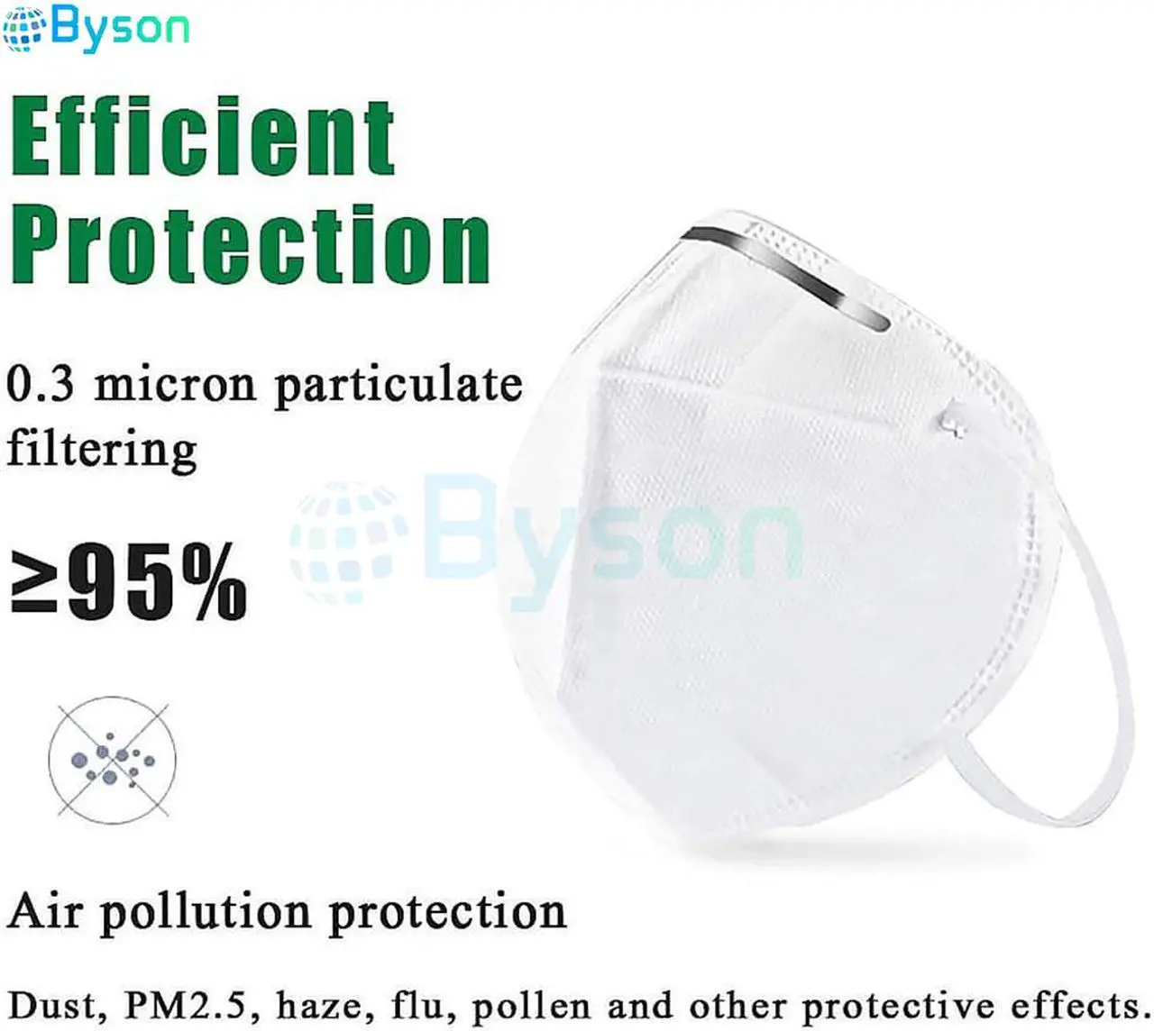 Alt view image 4 of 7 - KN95 Non-Disposable Protective Mask, Anti Covid-19 Virus KN95 Masks Surgical Face Mask Anti Flu Mask, Breathable, Dustproof, Nonwoven Fabrics, 5 Layers KN95 Protective Mask for Adult - 10 Pcs