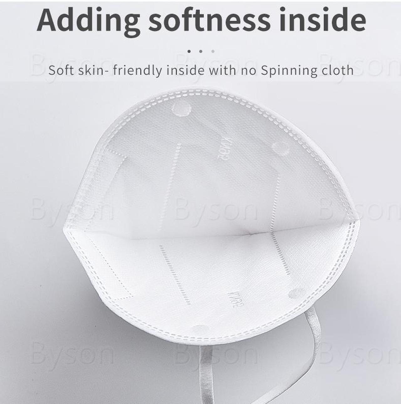 Alt view image 5 of 6 - 100 Pcs Reusable Face Masks, Anti Flu PM2.5 Anti-Dust 5-Layer Face Mask Adult Anti-fog Haze Dustproof Non-Woven Fabrics Face Mask for Adult & Kids