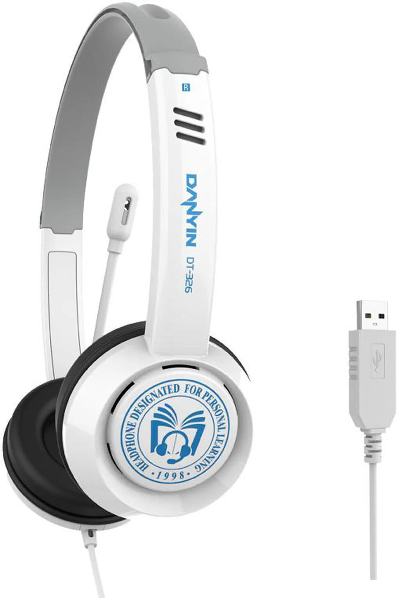 Alt view image 2 of 7 - USB Headset with Noise Cancelling Microphone and Volume Control for Call Center PC Chat Skype Dragon Nuance Voice Recognition Speech Dictation