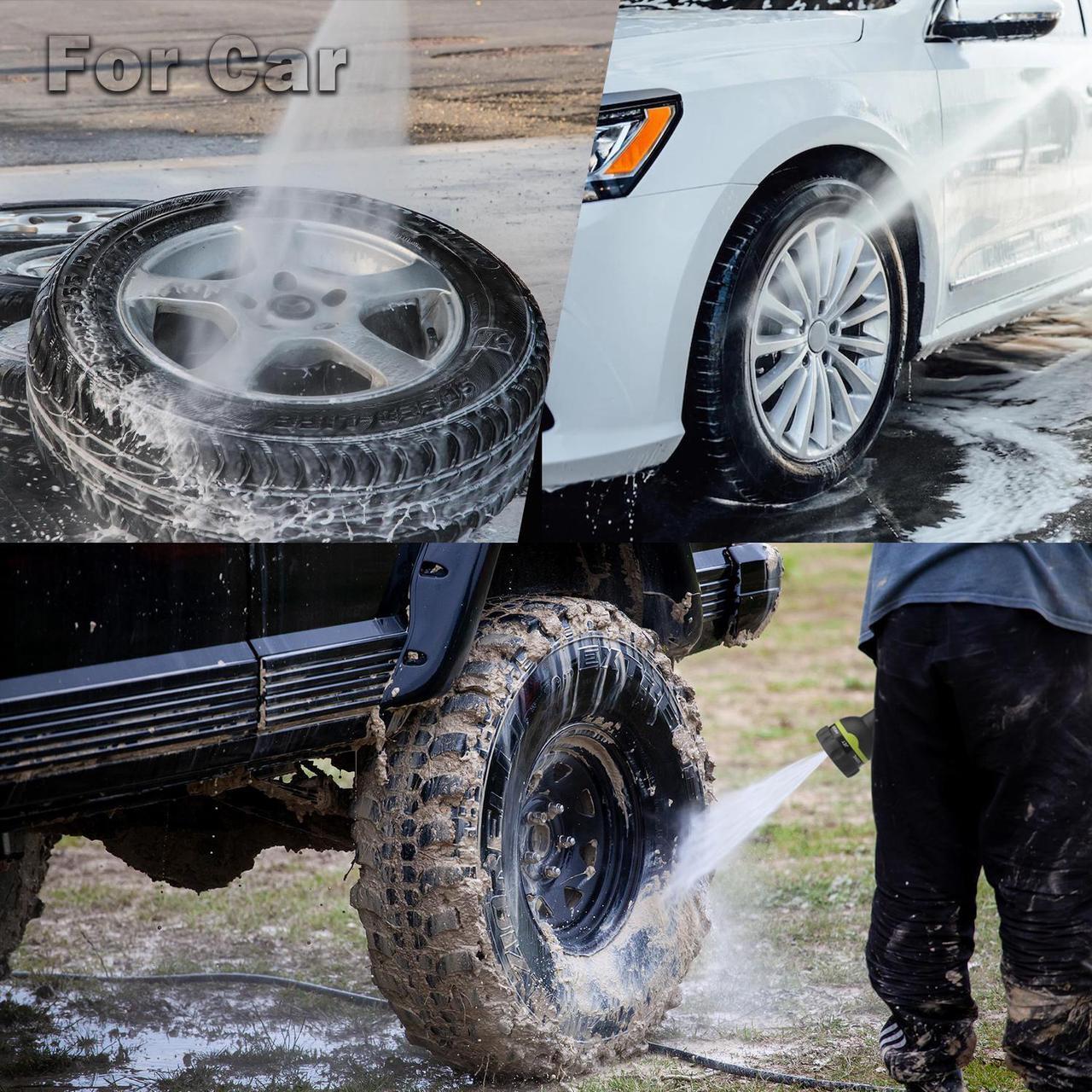Alt view image 4 of 6 - JOSO Garden Hose Nozzle, Heavy Duty Metal Water Hose Nozzle with 8 Adjustable Spray Patterns, High Pressure Hand Sprayer with Flow Control, Best for Watering Plants & Lawns, Washing Cars & Pets