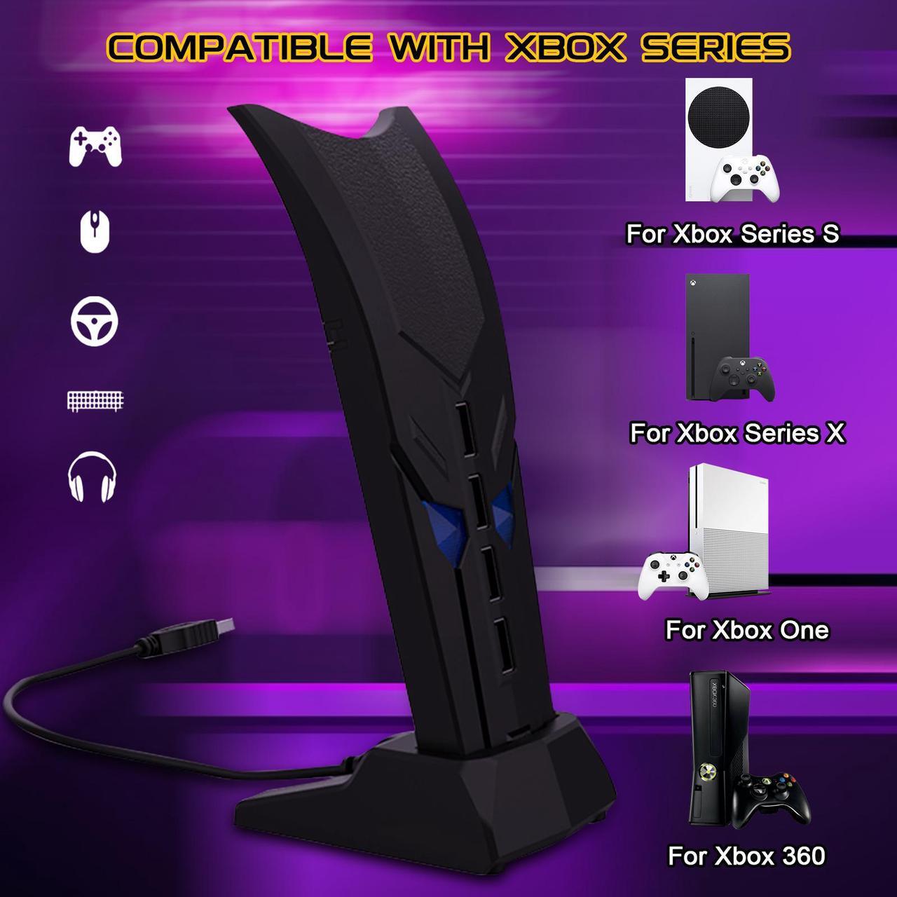 Alt view image 5 of 6 - USB Hub for PS5, Joso 4 Port USB 2.0 Adapter with USB Converter Cable for PS4/PS3/Xbox/N-Switch Console, Multi-Platform Compatible with Keyboard/Mouse, PC, Laptop, Extended Game Ports, Plug and Play