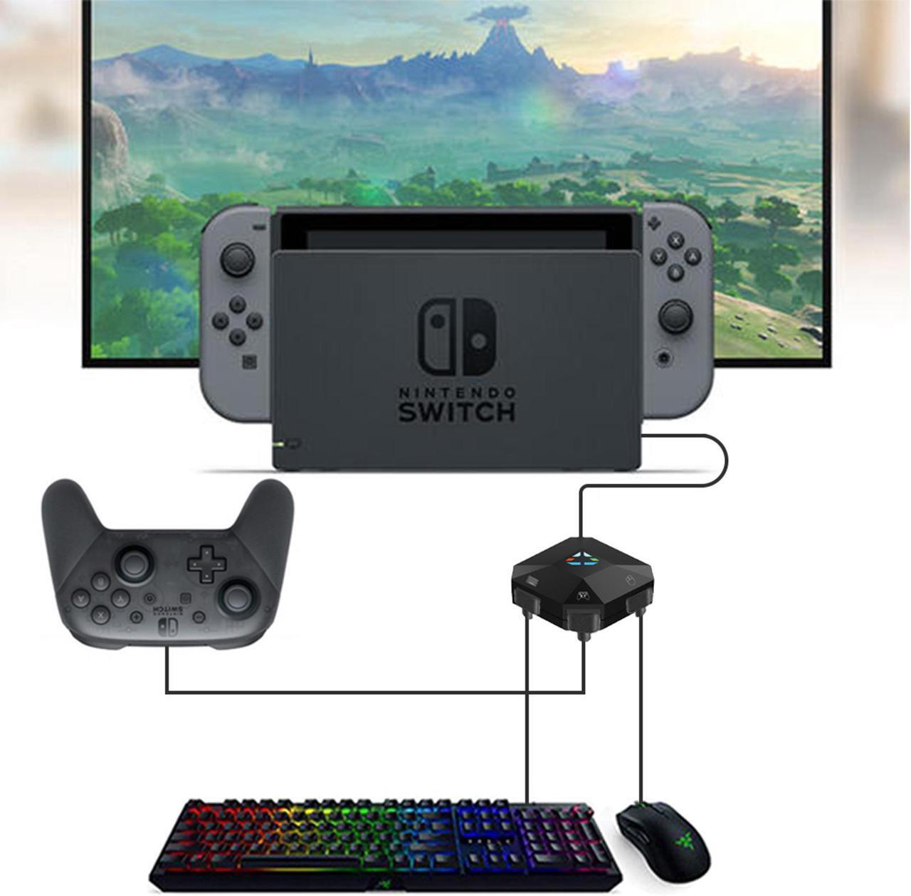 Alt view image 5 of 7 - Keyboard and Mouse Adapter, Joso USB Adapter for PS4/PS3/Xbox One/Xbox 360/NS Switch Console Converter with Type C Port Support Custom Mapping & Reset Button Function