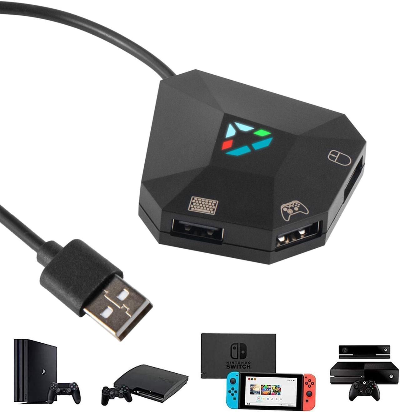 Main image of Keyboard and Mouse Adapter, Joso USB Adapter for PS4/PS3/Xbox One/Xbox 360/NS Switch Console Converter with Type C Port Support Custom Mapping & Reset Button Function