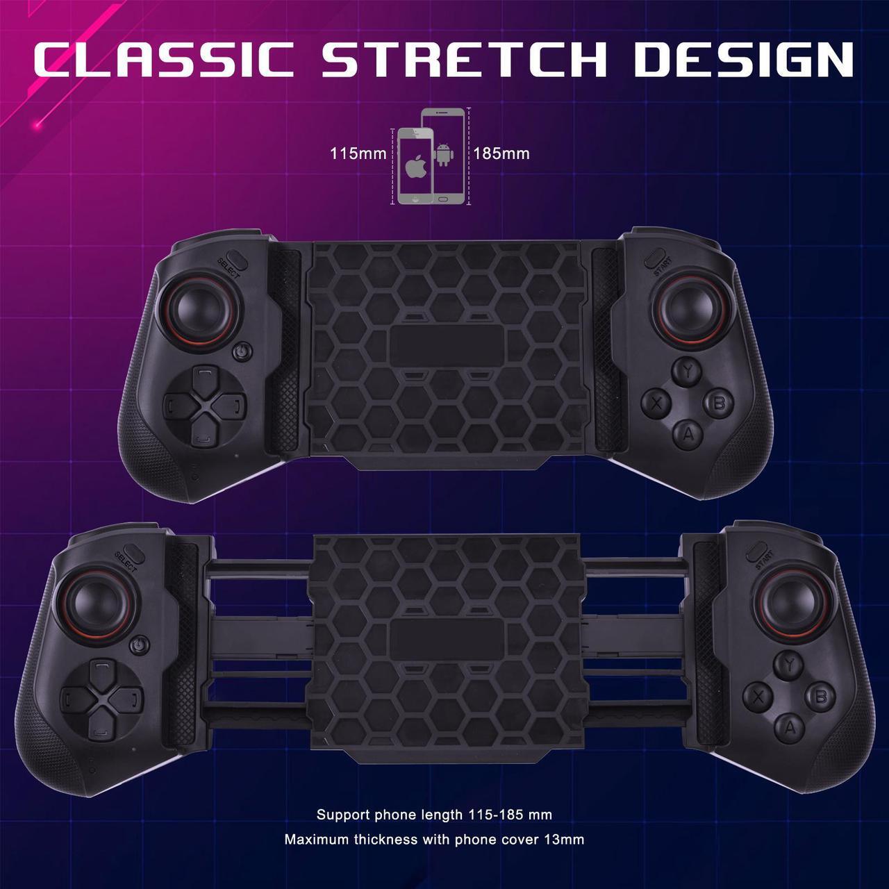 Alt view image 6 of 7 - Joso Mobile Gaming Controller for Android iOS and PC, Bluetooth Controller for iPhone, iPad, Tablet, MacBook, Samsung Galaxy, Xiaomi, COD Mobile, Genshin Impact, Diablo, Cloud Gaming - Direct Play