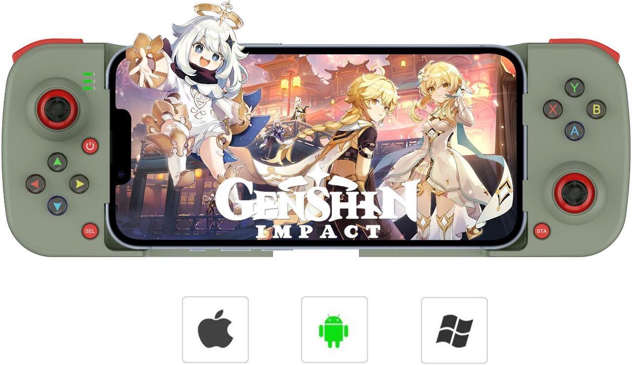 Main image of Joso Mobile Game Controller for Android, iPhone, PC with M1/M2 Programmable, Phone Controller for iPhone 14, 13, 12, 11, Samsung Galaxy, Xiaomi, OPPO, Realme, Call of Duty, Genshin Impact & More Green