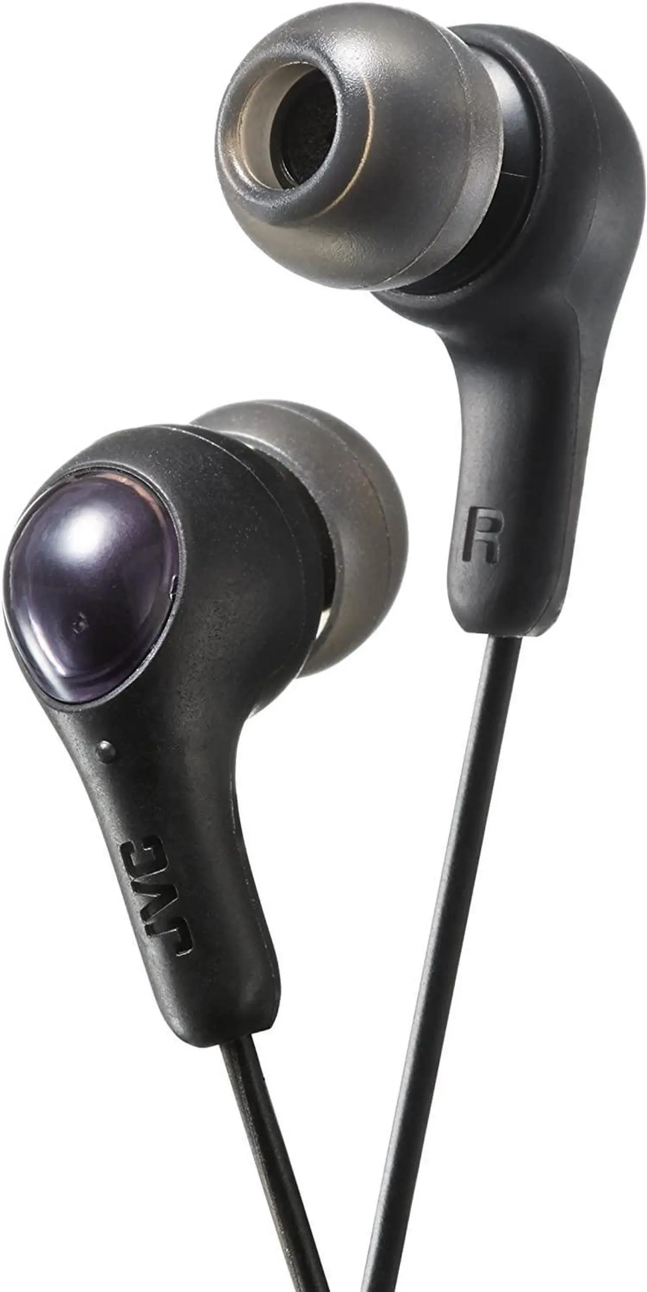 Main image of Gumy in Ear Earbud Headphones Powerful Sound Comfortable and Secure Fit Silicone Ear Pieces - HAFX7B Black Small
