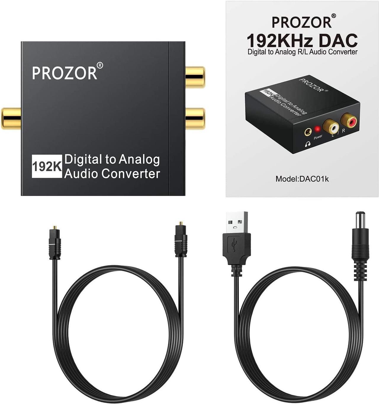 Alt view image 7 of 7 - 192KHz Digital to Analog Audio Converter DAC Digital SPDIF Optical to Analog L/R RCA Converter Toslink Optical to 3.5mm Jack Adapter for PS3 HD DVD PS4 Amp Apple TV Home Cinema