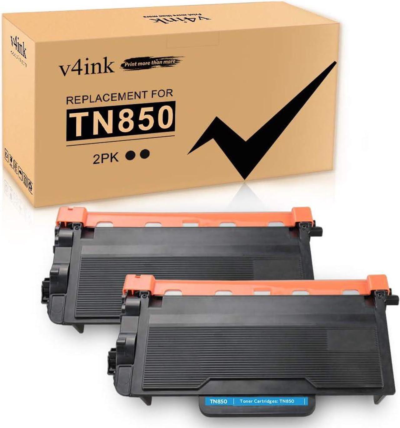 V4INK 2 Pack Compatible Toner Cartridge Replacement for Brother TN850 TN 850 TN820 for use with Brother HLL6200DW HLL6200DWT HLL6250DW MFCL5800DW DCPL5650DN DCPL5600DN