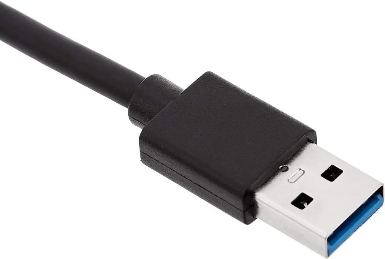 Alt view image 4 of 5 - Basics 4-Port Adapter With 3 USB-A 3.0 Ports & 1 RJ45 Gigabit Ethernet Port, Black