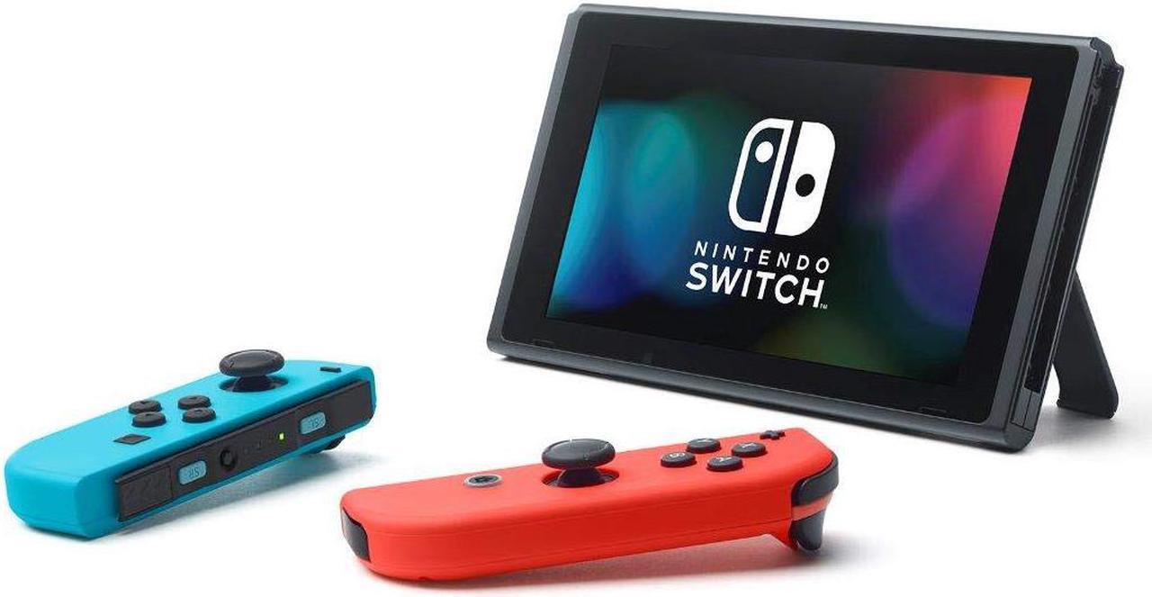 Alt view image 2 of 20 - Nintendo Switch - Neon Blue/Neon Red Joy-Con + Mario Kart 8 Deluxe (Download) + 3month Nintendo Switch Online membership - Black/Neon Blue/Neon Red