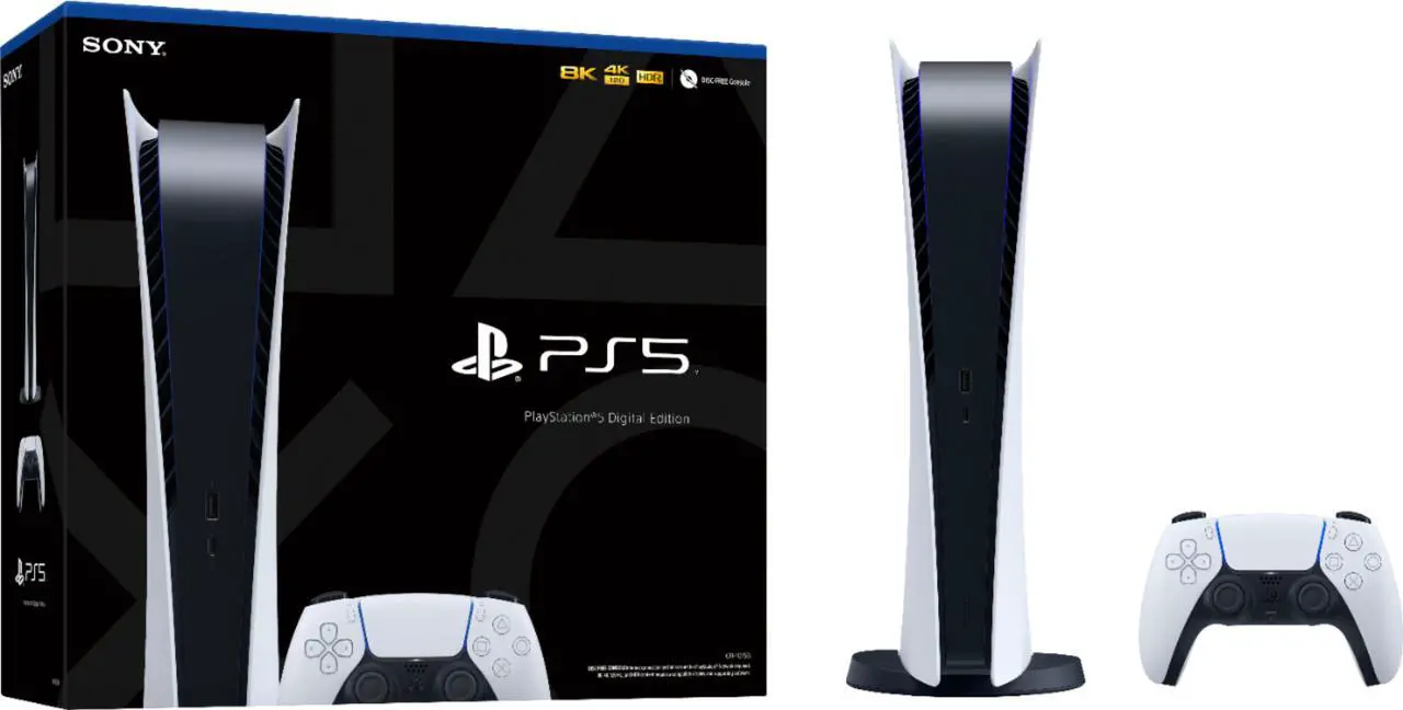 Alt view image 3 of 3 - Playstation Console and Playstation VR Bundle - PS5 Digital  Version with Wireless Controller, PSVR Headset, Camera, Move Motion Controller, Iron Man Game & Accessories
