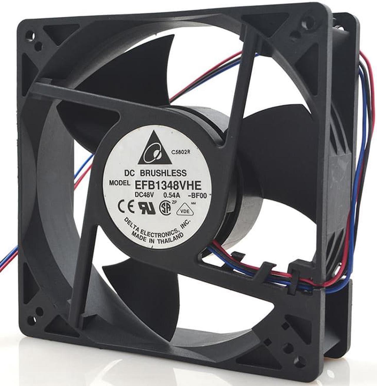 127mm server cooling fan For Delta EFB1348VHE -BF00 DC 48V 0.54A 127x127x38mm 3-wire Server Cooling Fan