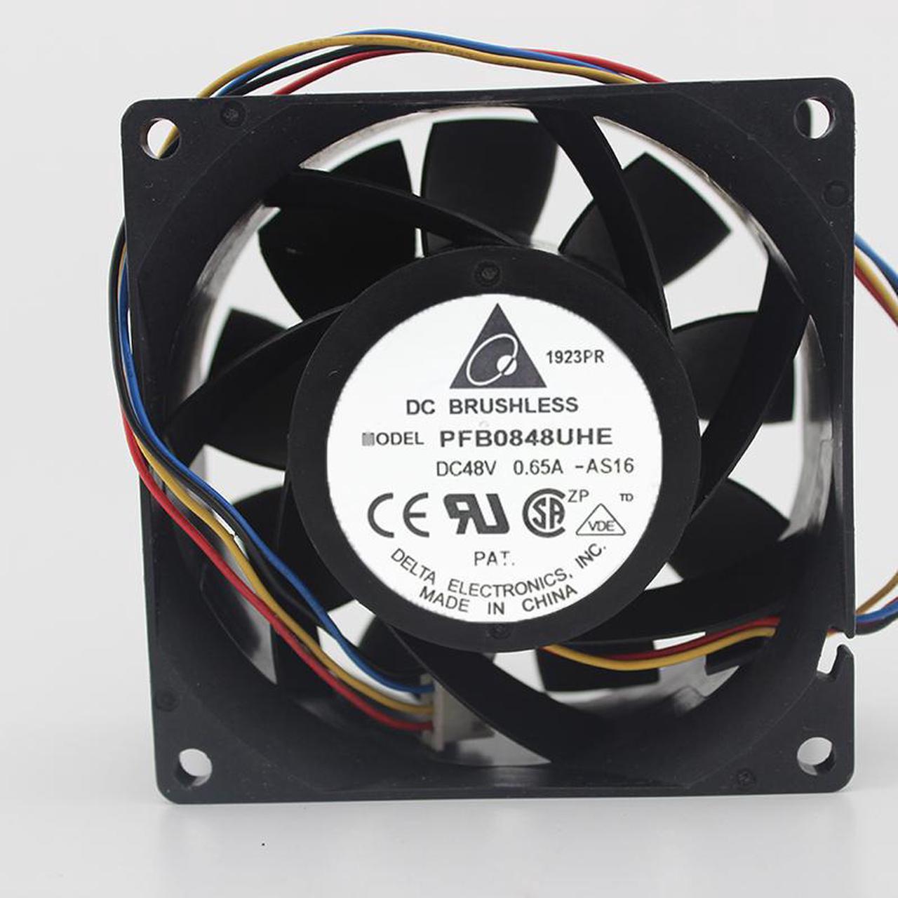 IP55 Waterproof cooling fan for delta PFB0848UHE 8CM 8038 48V 0.65A pwm wind capacity cooling fan 80*80*38mm 7500RPM  107.3CFM