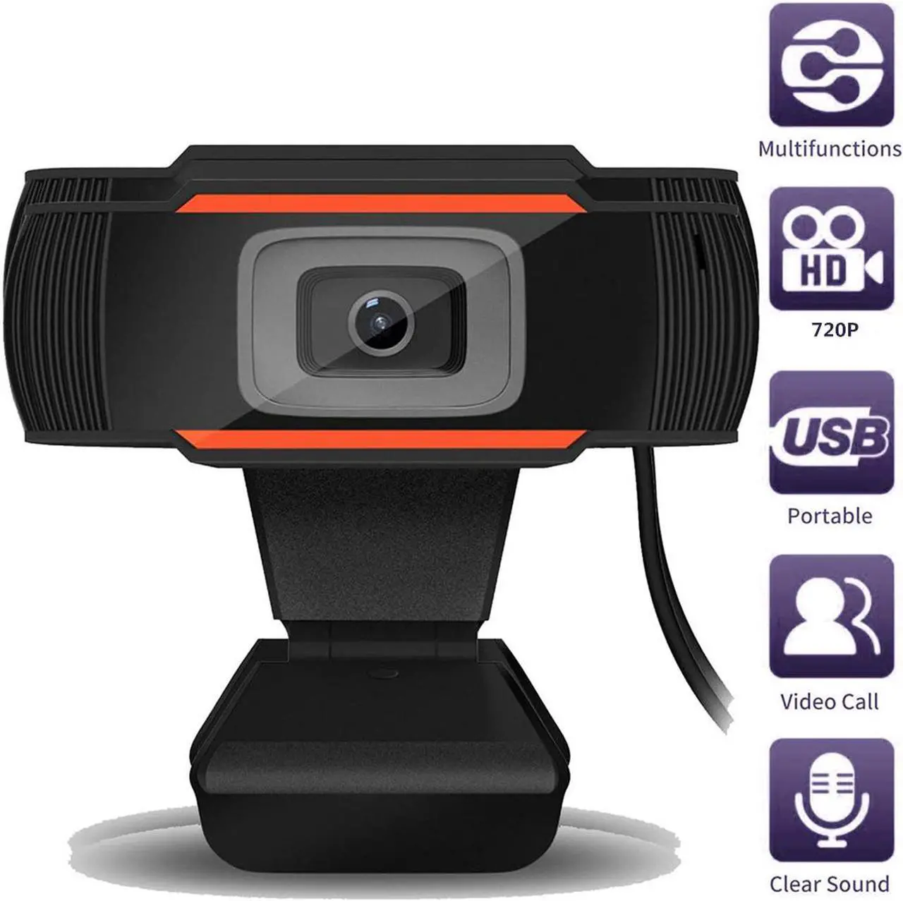 Main image of 720P Web Cam HD Camera Webcam with Mic Microphone for Computer PC Laptop Notebook