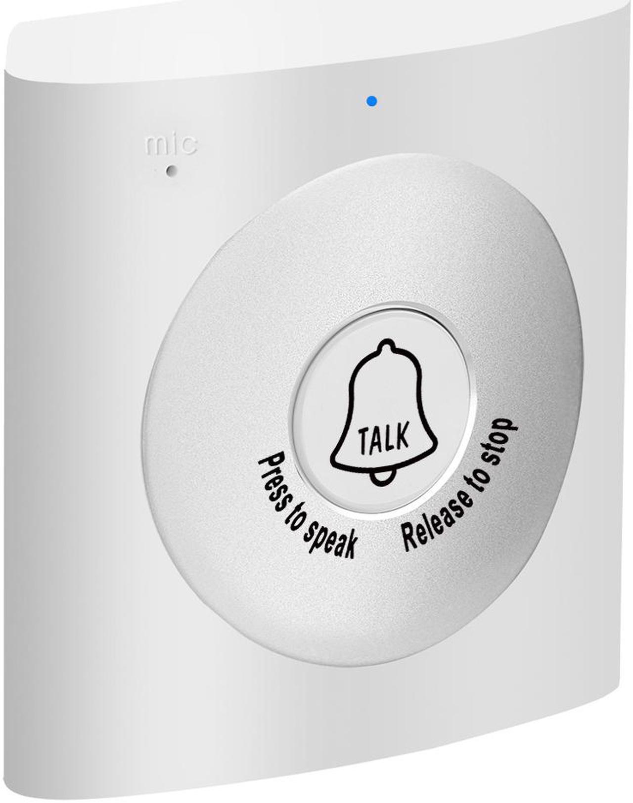 Alt view image 6 of 6 - Wireless Intercom Doorbell, Two Way Voice Talk,  Long Range for Home, Office, Portable Wireless Doorbell with Two Receivers and One Transmitter, Black Model: H7A Napok