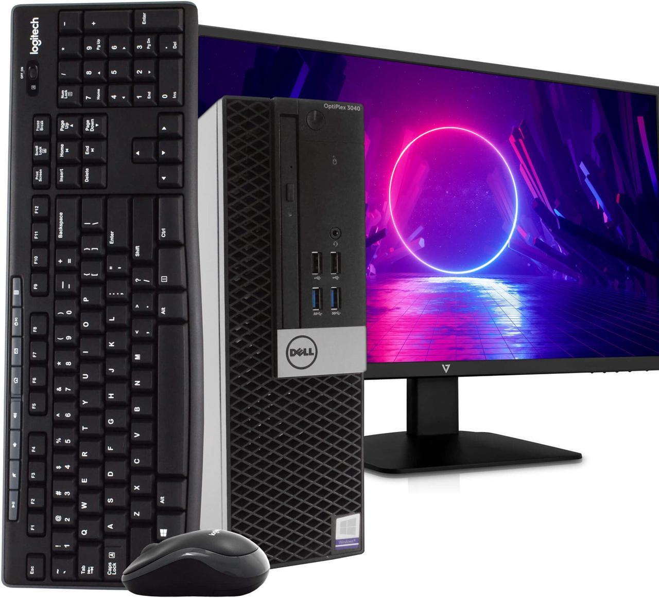 Dell OptiPlex 3040 PC Desktop Computer, Intel i5-6500 3.2GHz, 16GB RAM, 2TB HDD, Windows 10 Pro, New 23.6" FHD LED Monitor, Wireless Keyboard & Mouse, New 16GB Flash Drive, DVD, WiFi, HDMI