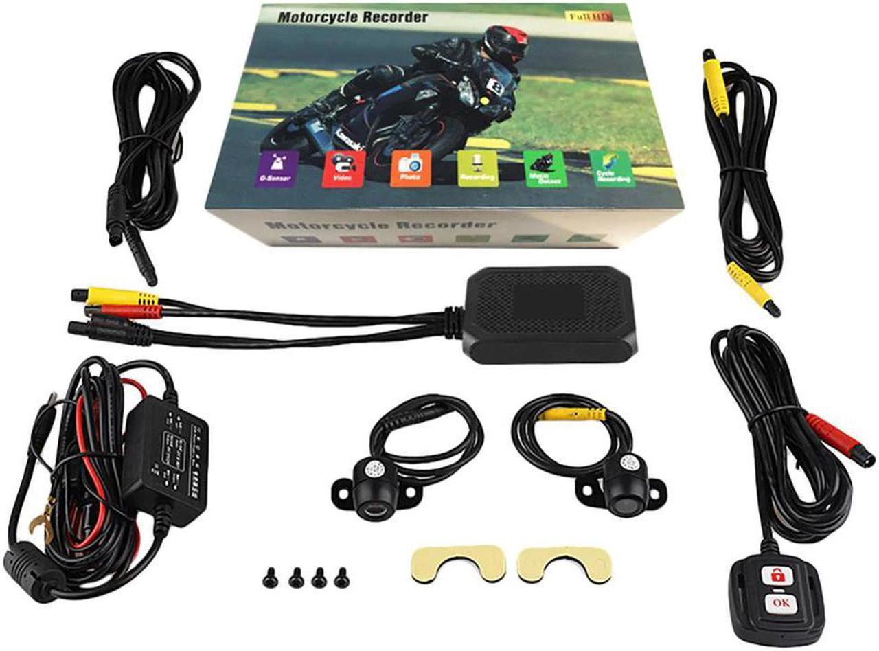 1080P Motorcycle Dirver Recorded Camera Car Action Sport Camera Dash Cam with Special Dual-track Front Rear Recorde