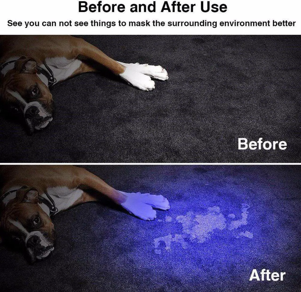 Alt view image 5 of 5 - Flashlight 365nm/395nm Ultra Violet Light  Zoomable  light Torch Lamp For Marker Checker Detection Using  AA/14500 battery