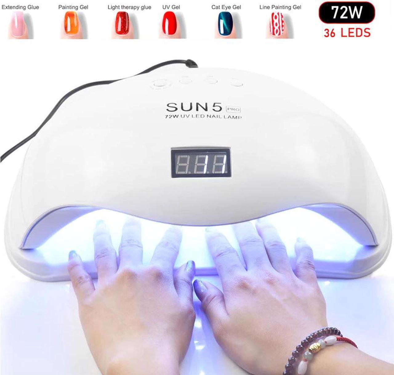 Main image of 72W SUN5 Pro UV Lamp LED Nail Lamp Nail Dryer For All Gels Polish Sun Light Infrared Sensing 10/30/60s Timer Smart For Manicure