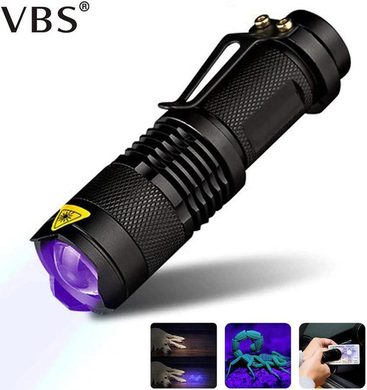 UV Light Torch Flashlight Ultraviolet led flashlights Ultra Violet Invisible Ink Marker Detection ZOOM linterna Led Torch